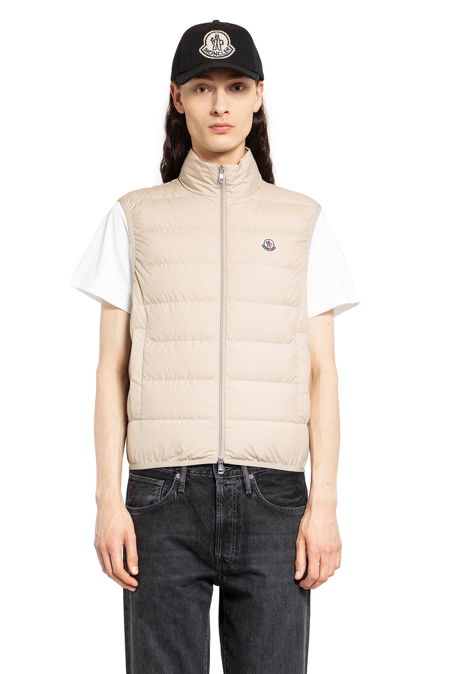 MONCLER MAN BEIGE VESTS