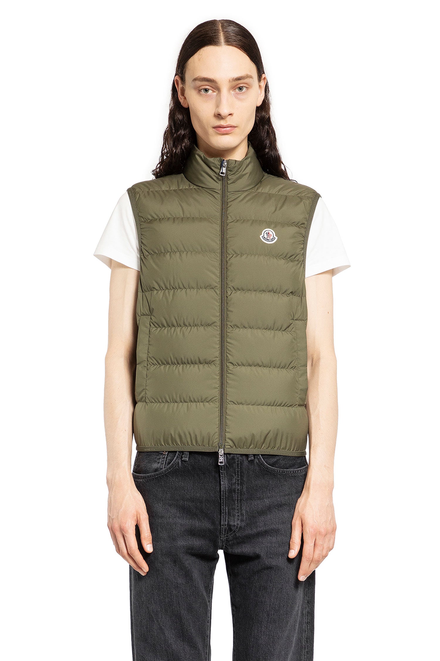 MONCLER MAN GREEN WAISTCOATS