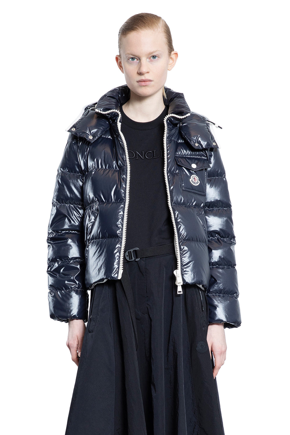 MONCLER WOMAN BLUE JACKETS