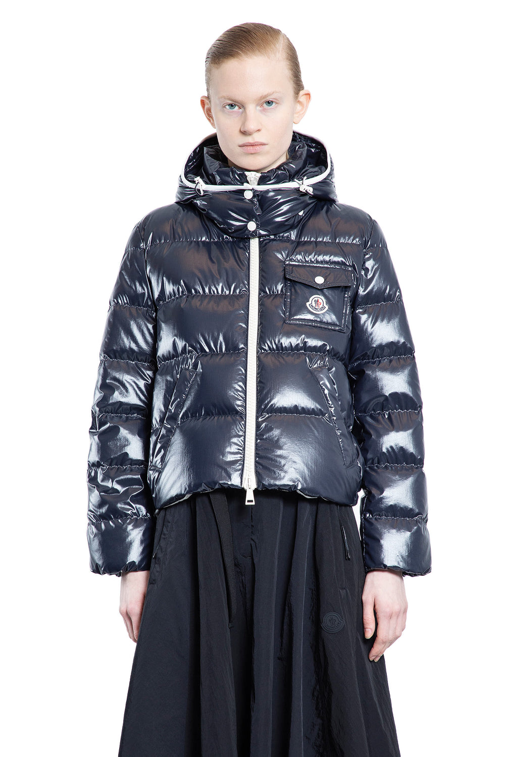 MONCLER WOMAN BLUE JACKETS