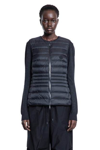 MONCLER WOMAN BLACK VESTS