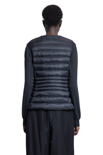 MONCLER WOMAN BLACK VESTS