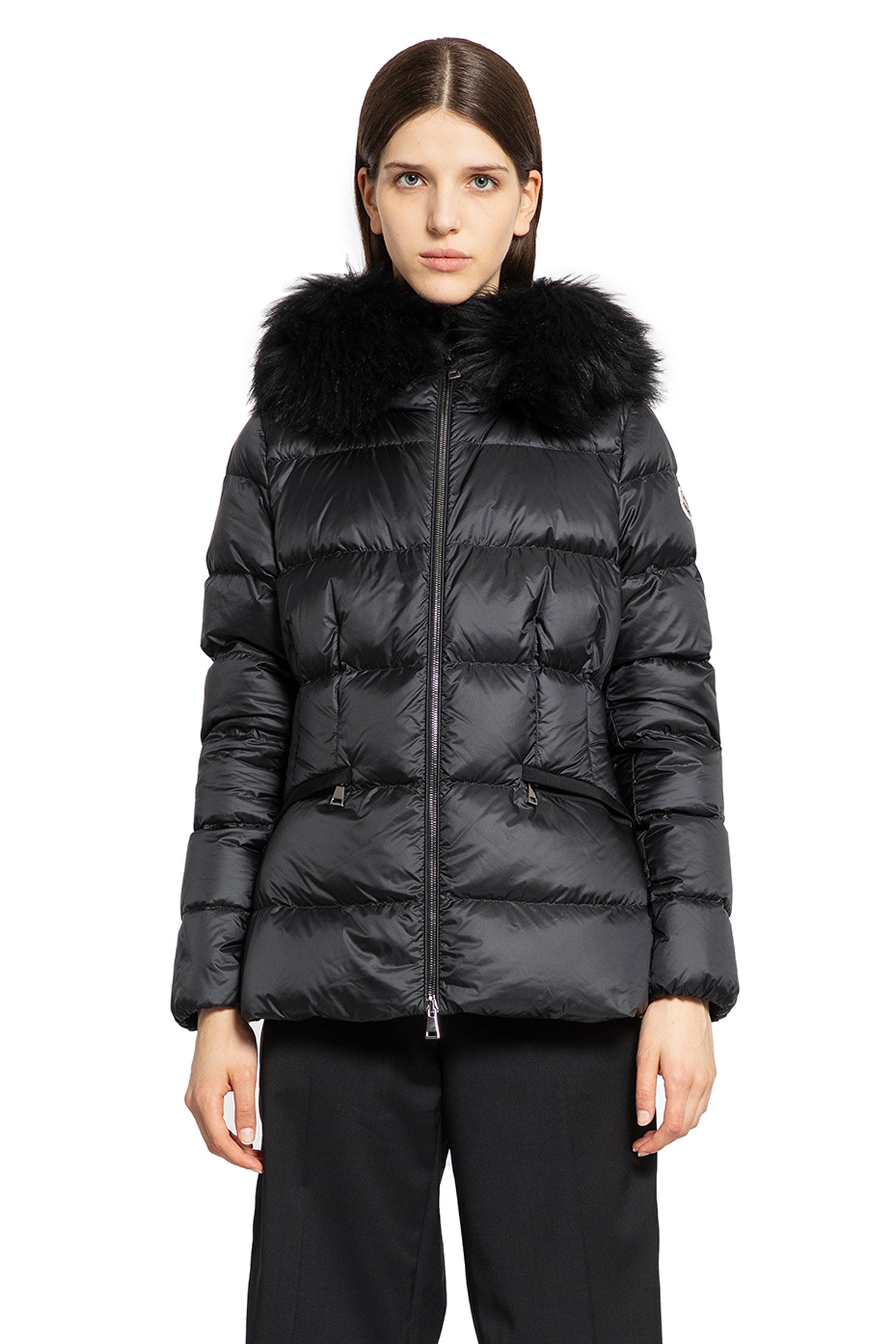 MONCLER WOMAN BLACK JACKETS