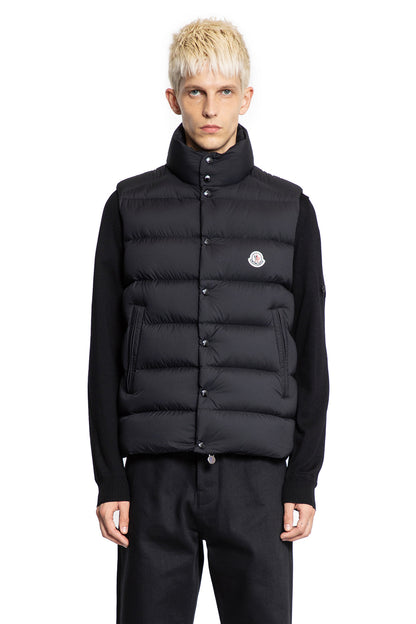MONCLER MAN BLACK VESTS - Antonioli.eu