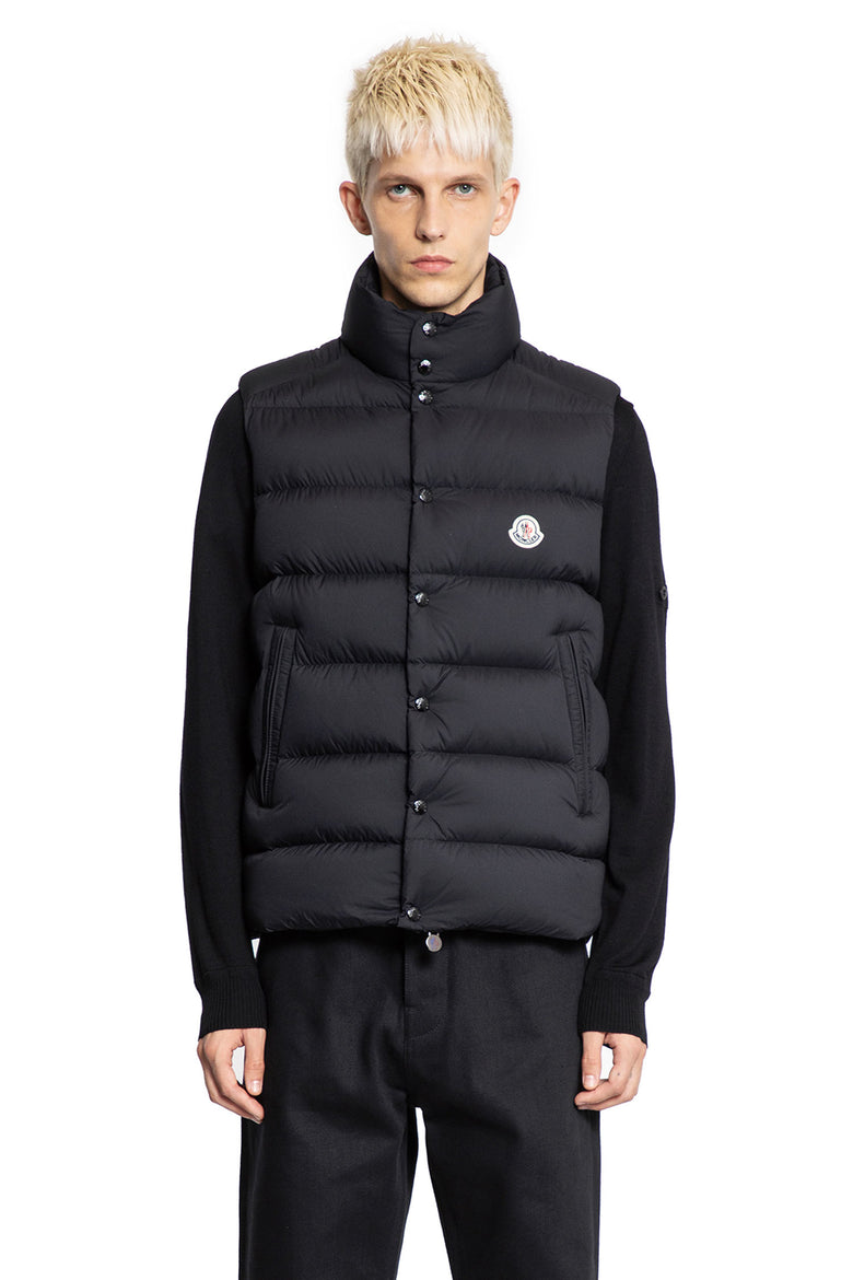 MONCLER WOMAN BLACK VESTS