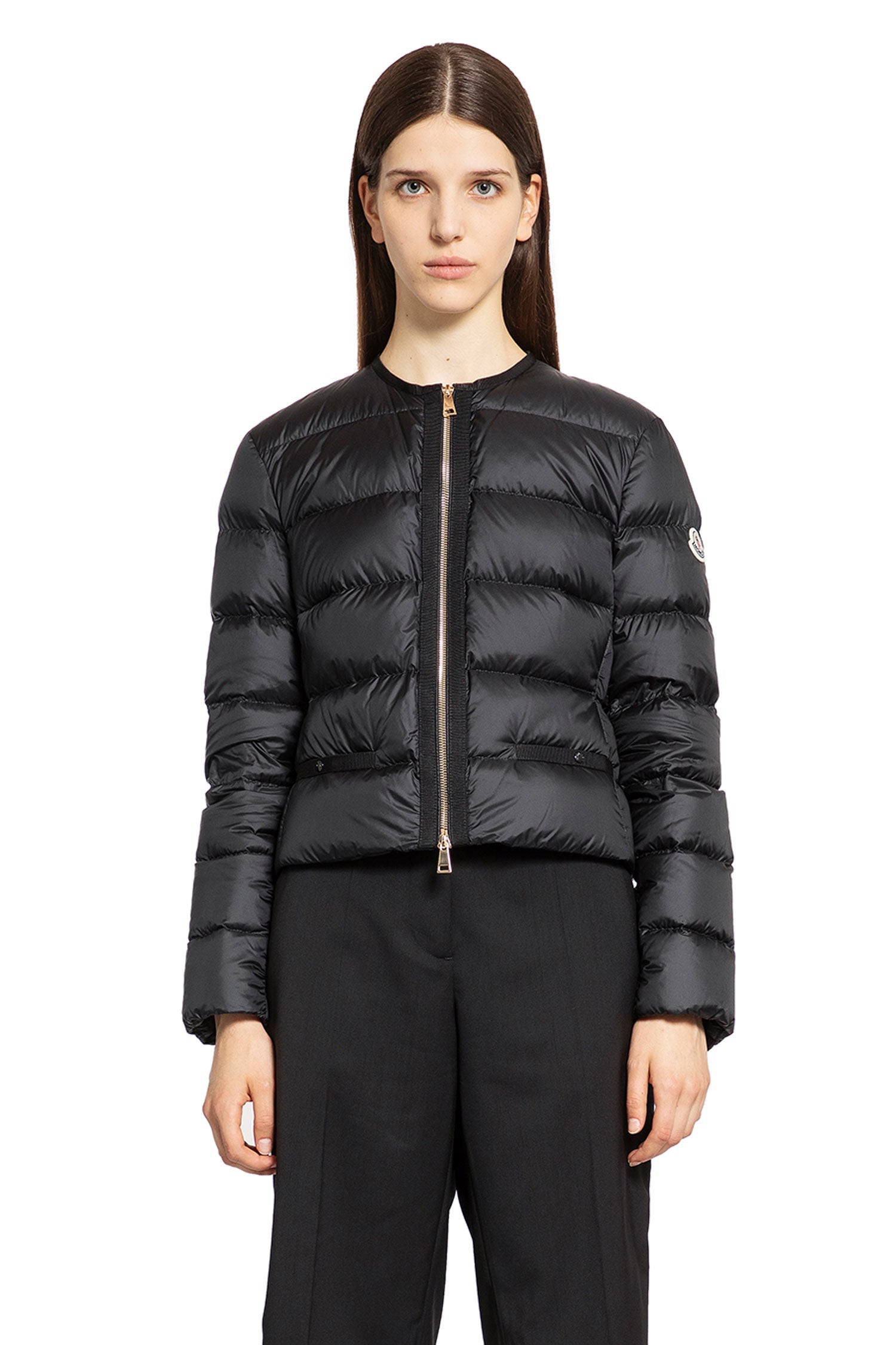 MONCLER WOMAN BLACK JACKETS