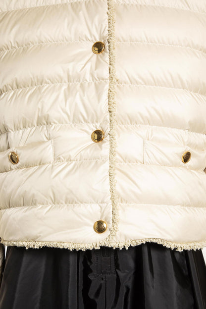 Fleurs Bouclé-Trimmed Short Down Jacket