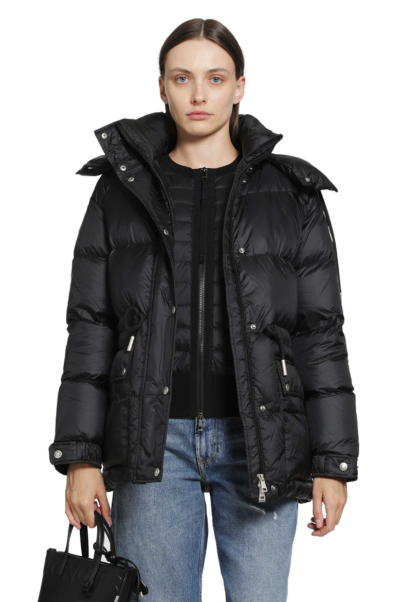 MONCLER Sesie Hooded Mid-Length Down Jacket woman