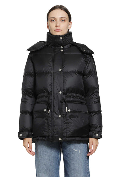Sesie Hooded Mid-Length Down Jacket