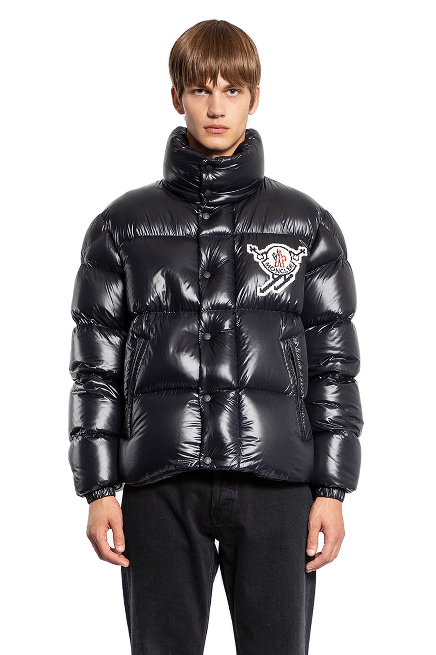 MONCLER MAN BLACK JACKETS