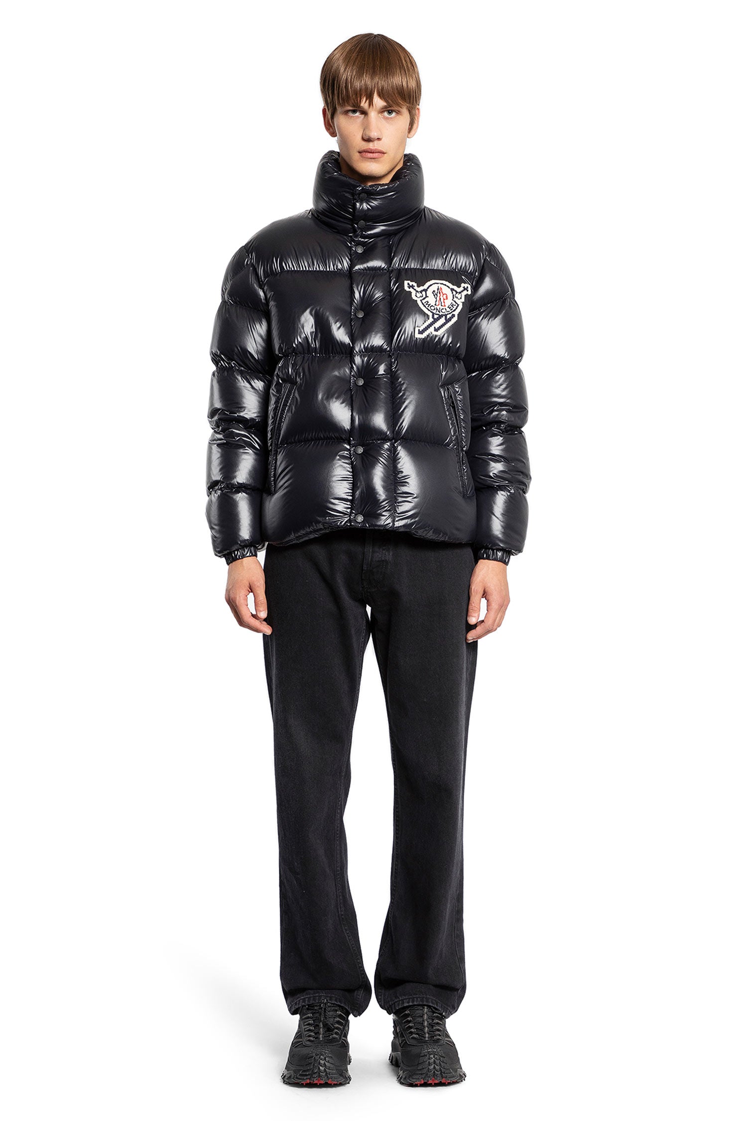 MONCLER MAN BLACK JACKETS