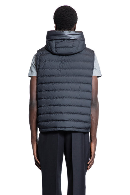 MONCLER MAN BLACK VESTS