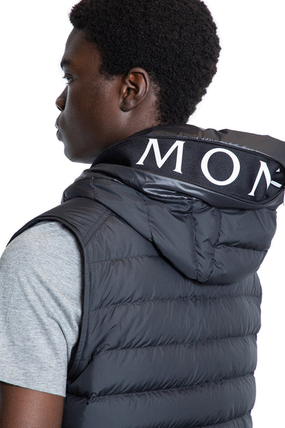 MONCLER MAN BLACK VESTS