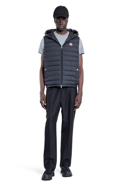 MONCLER MAN BLACK VESTS