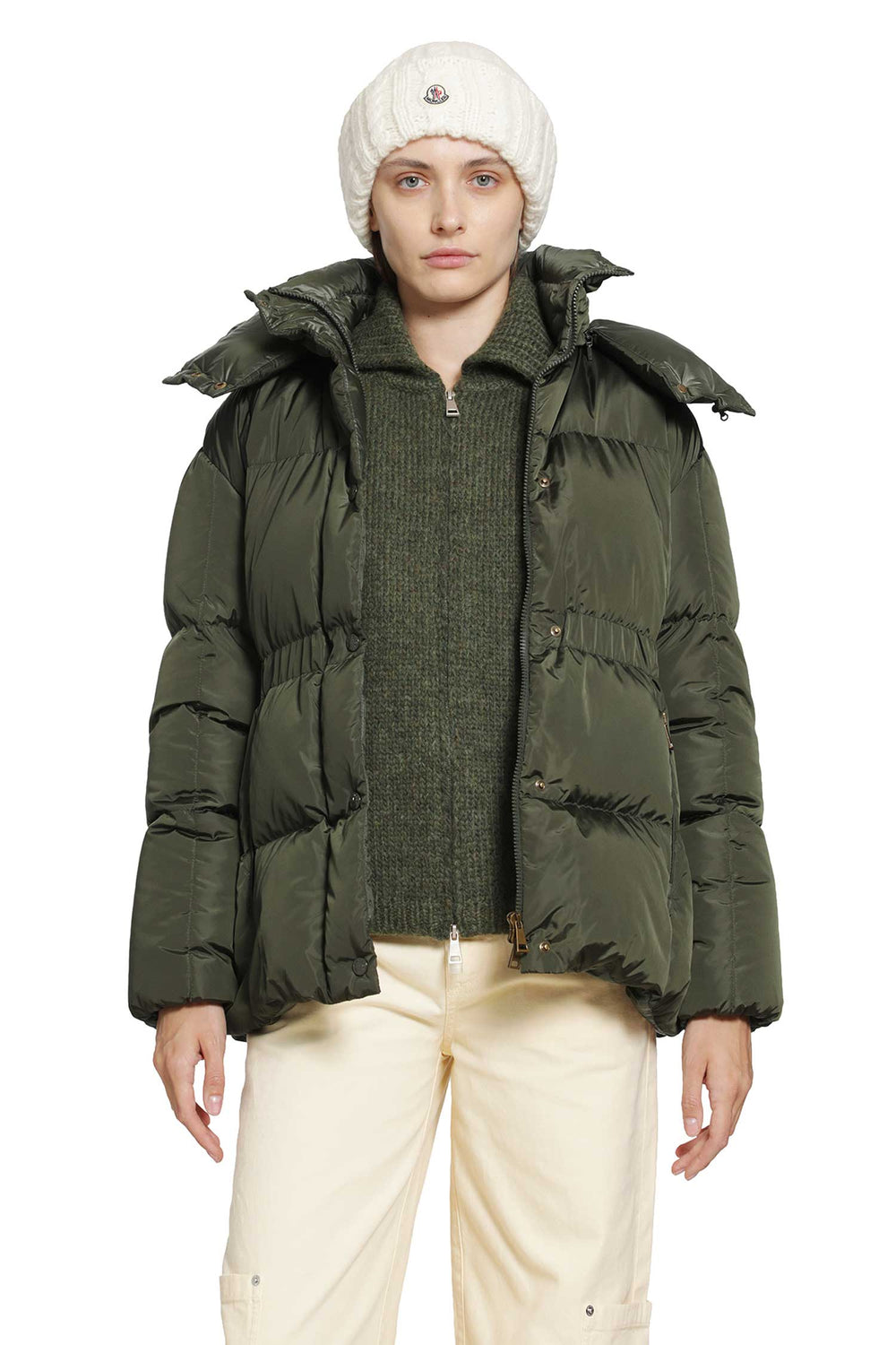 MONCLER Agneux Hooded Short Down Jacket woman
