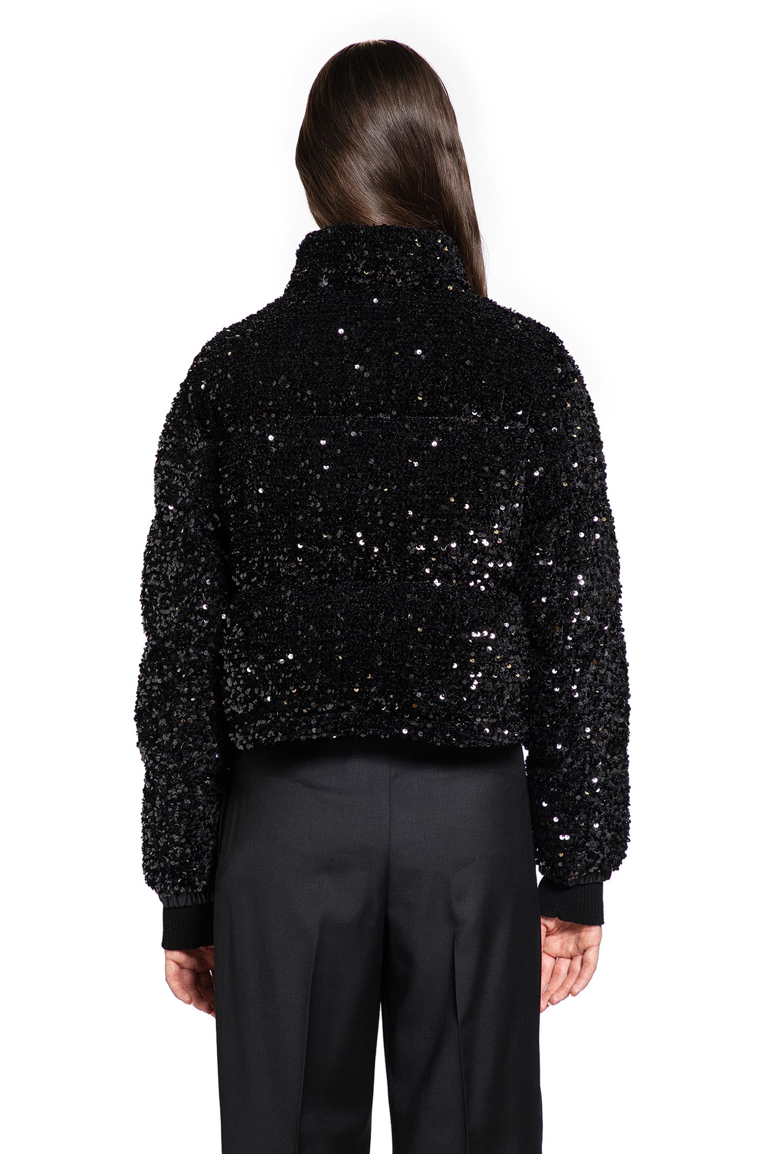 Louvi Sequin-Embroidered Short Down Jacket