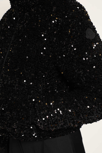 Louvi Sequin-Embroidered Short Down Jacket