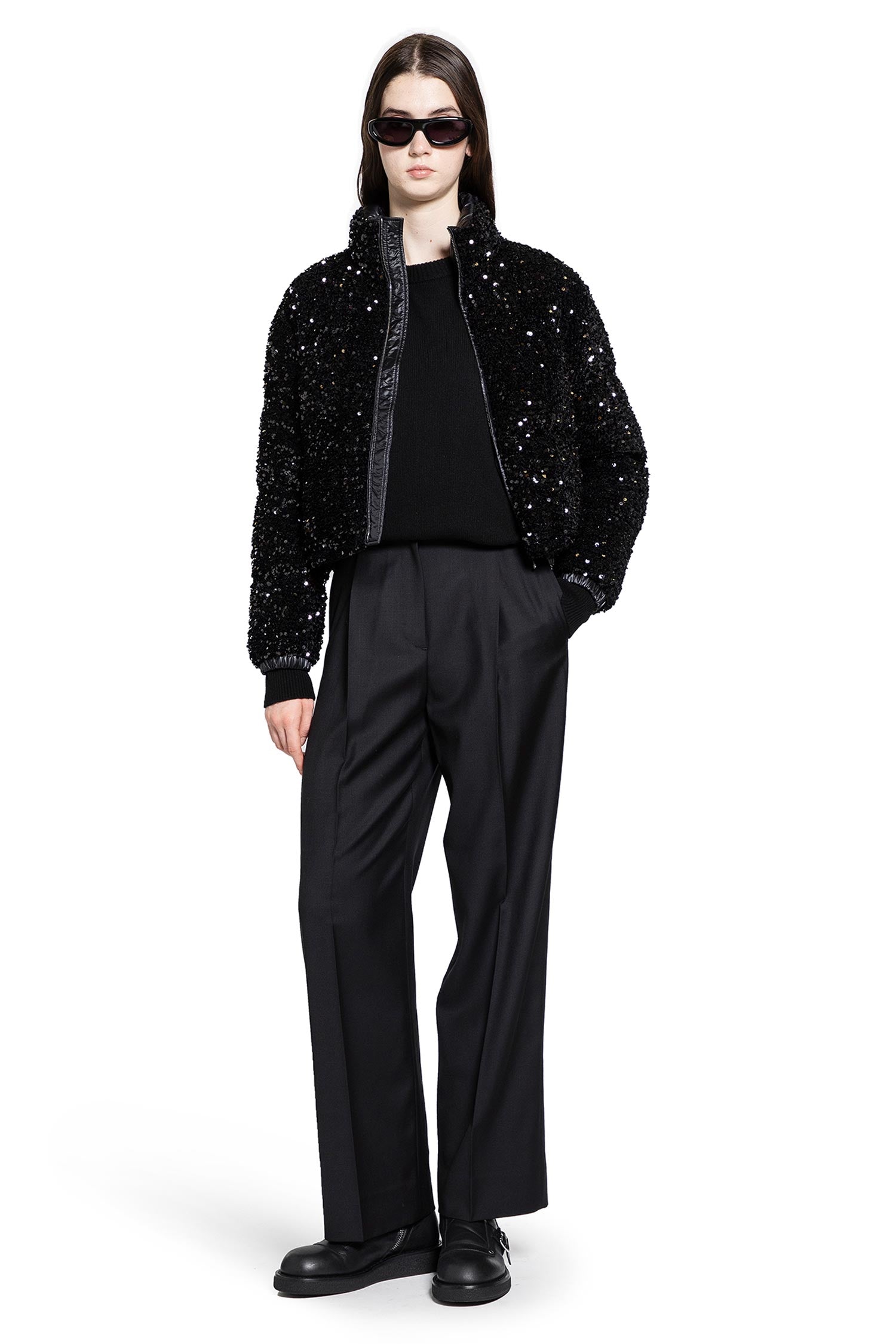 Louvi Sequin-Embroidered Short Down Jacket