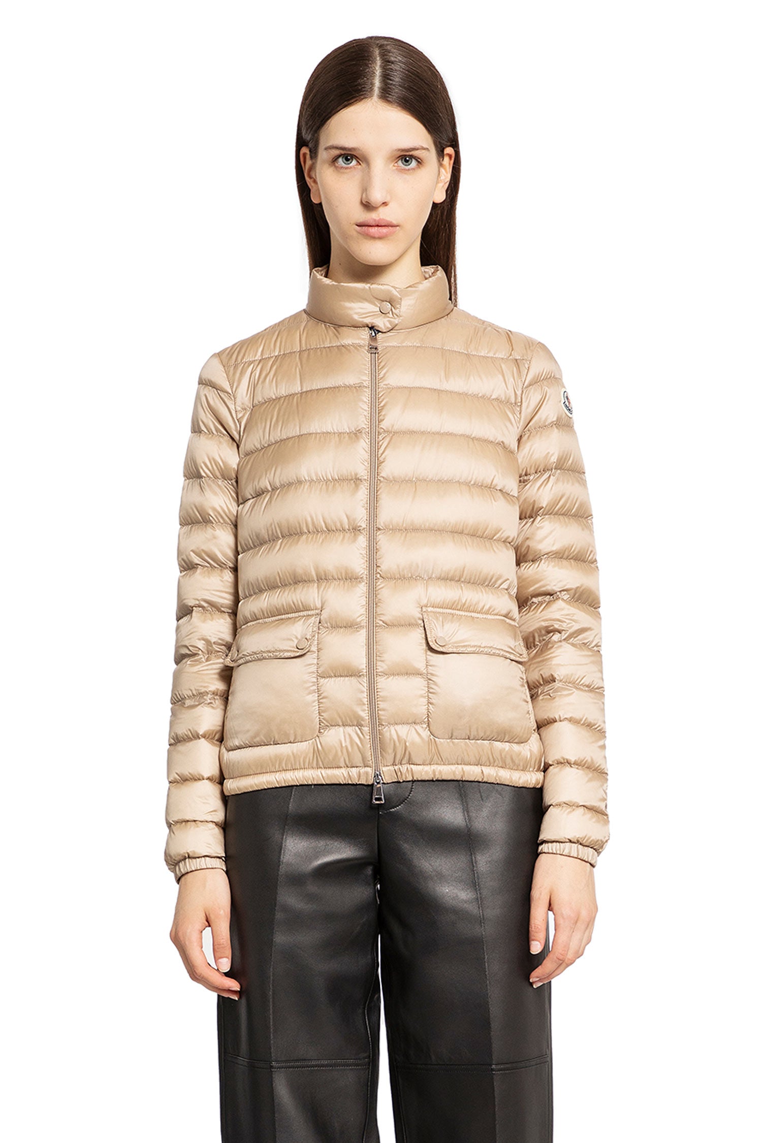 MONCLER WOMAN BEIGE JACKETS