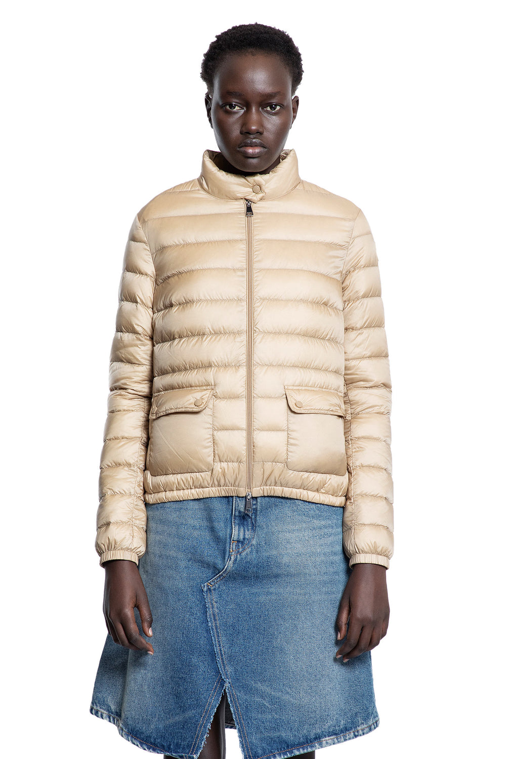 MONCLER WOMAN BEIGE JACKETS