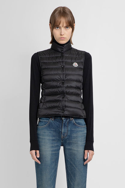 MONCLER WOMAN BLACK VESTS