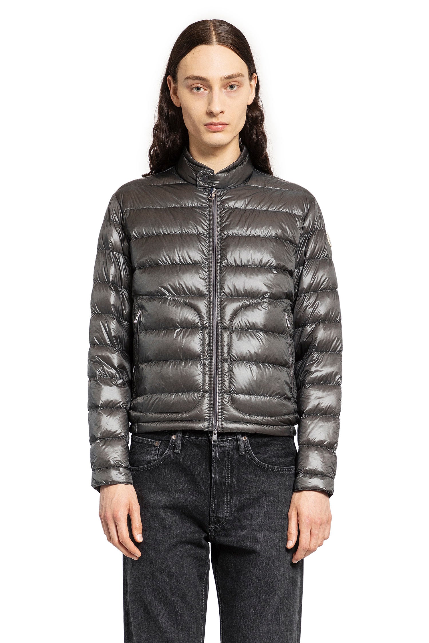 MONCLER MAN GREY JACKETS