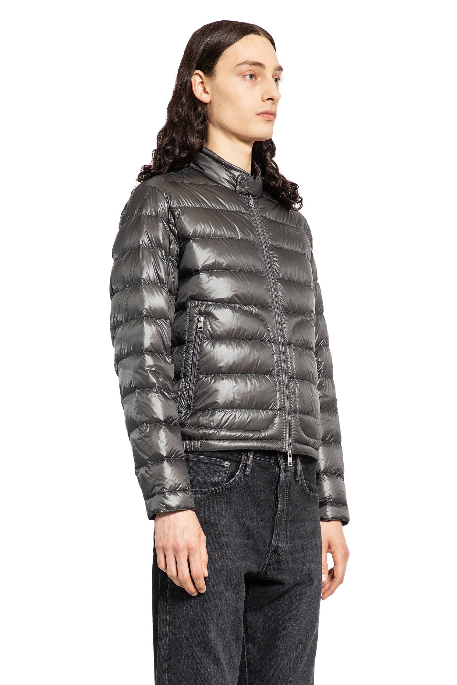 MONCLER MAN GREY JACKETS