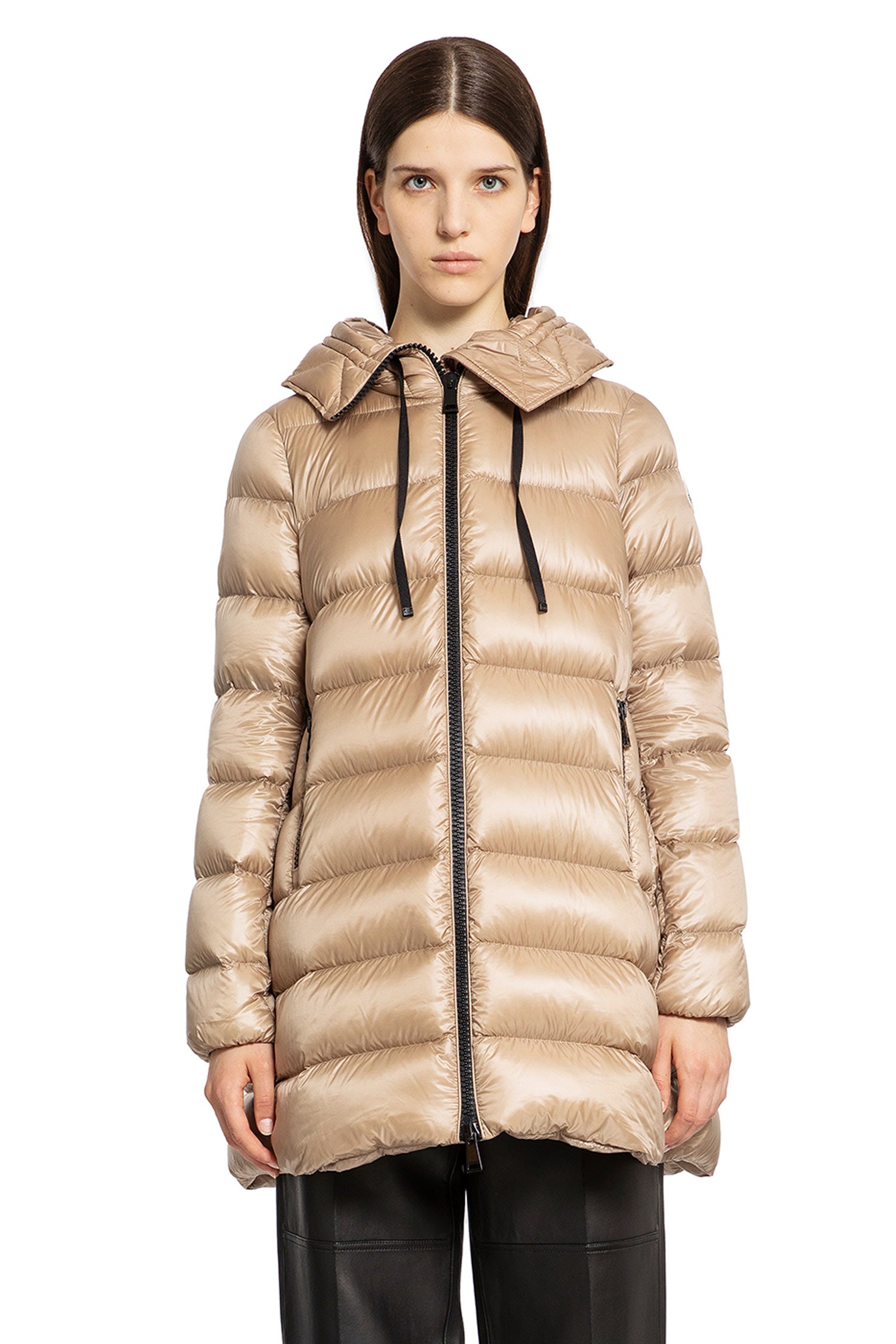 MONCLER WOMAN BEIGE COATS