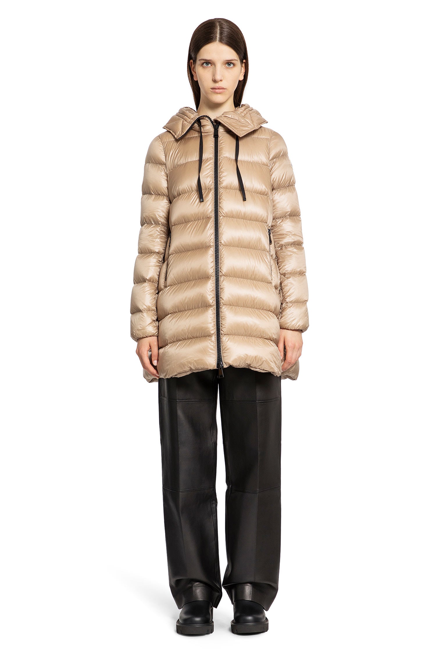 MONCLER WOMAN BEIGE COATS