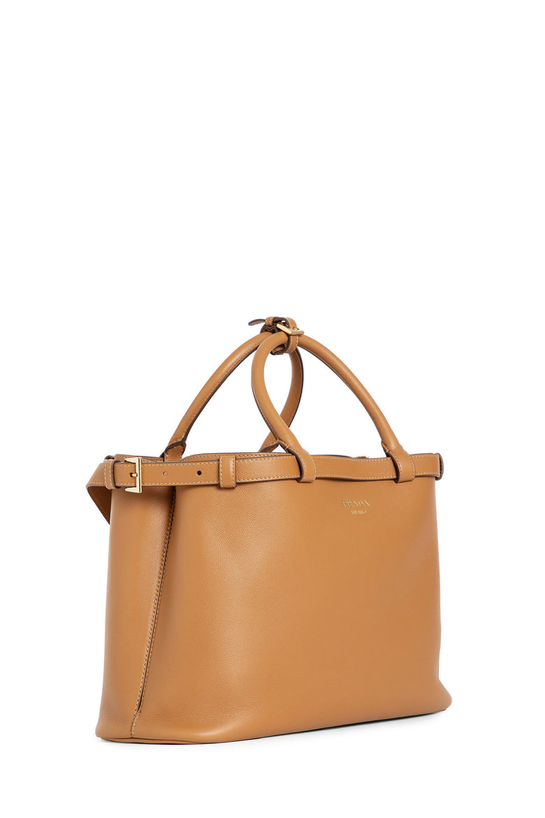 PRADA WOMAN BROWN TOTE BAGS