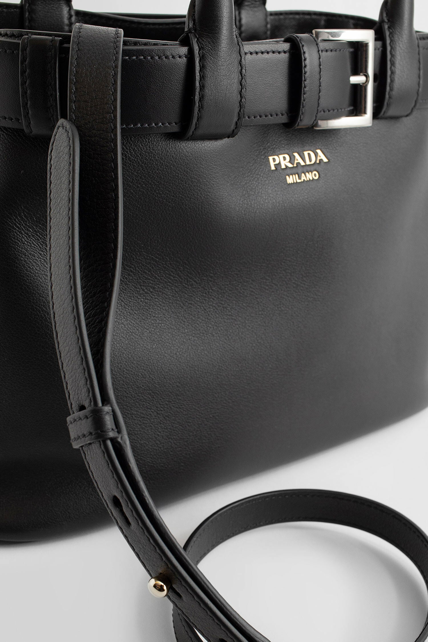 PRADA WOMAN BLACK TOP HANDLE BAGS