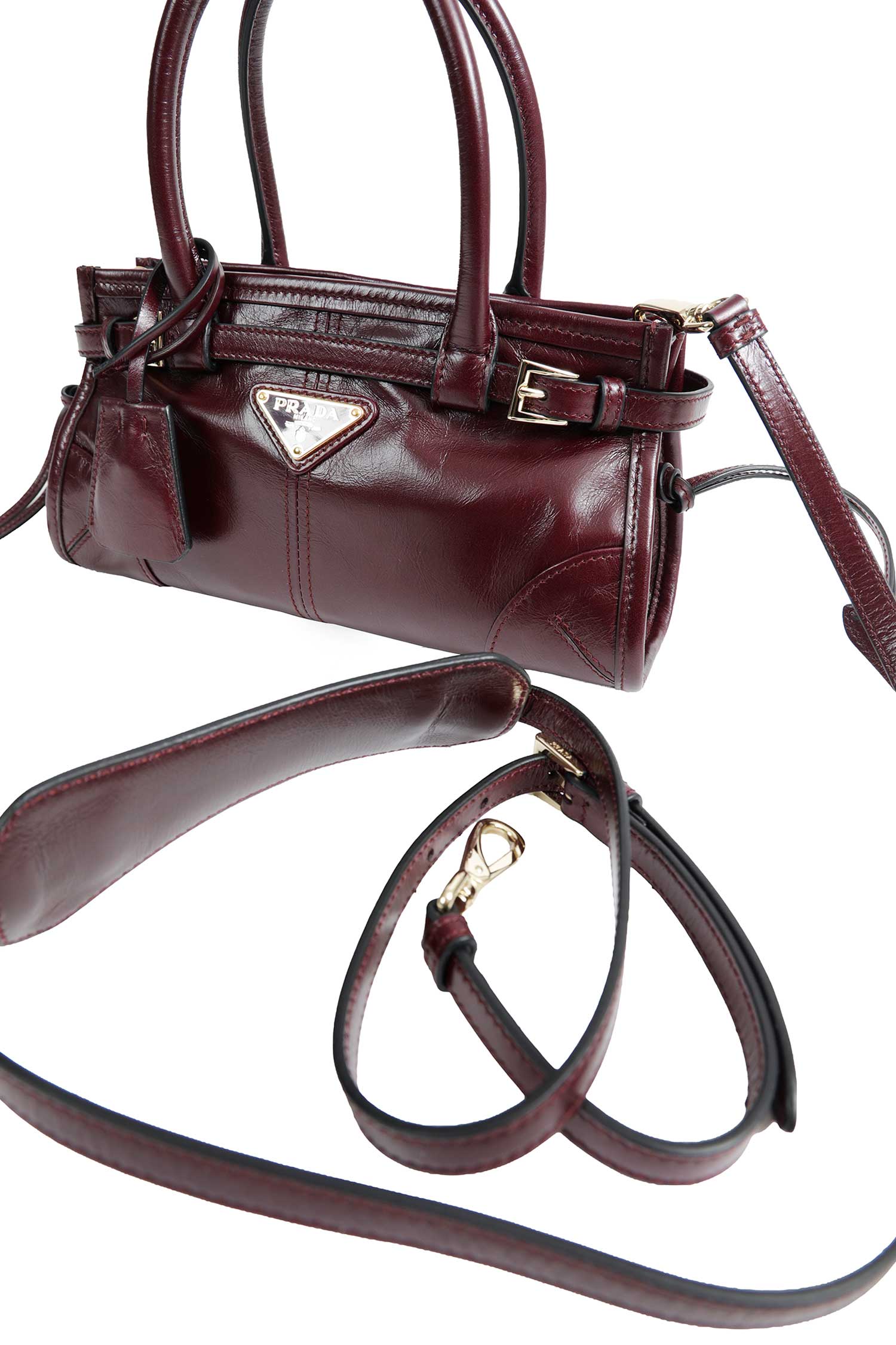 PRADA Bonnie Leather Mini Bag woman