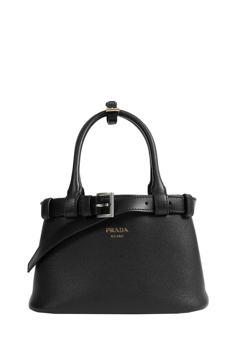 PRADA Buckle Small Leather Top Handle Bag woman