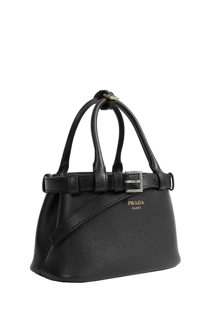 Buckle Small Leather Top Handle Bag