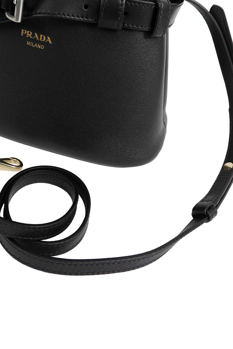 PRADA Buckle Small Leather Top Handle Bag woman