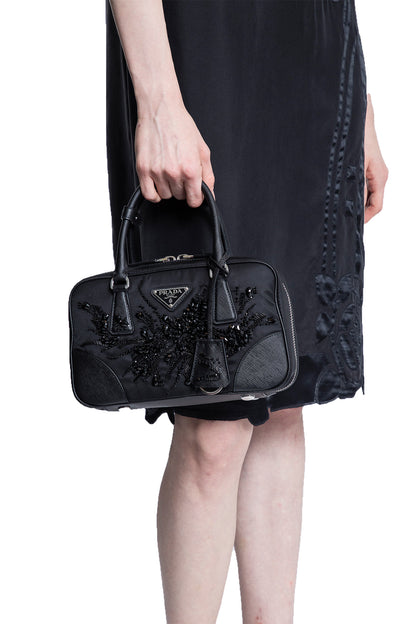 PRADA WOMAN BLACK TOP HANDLE BAGS