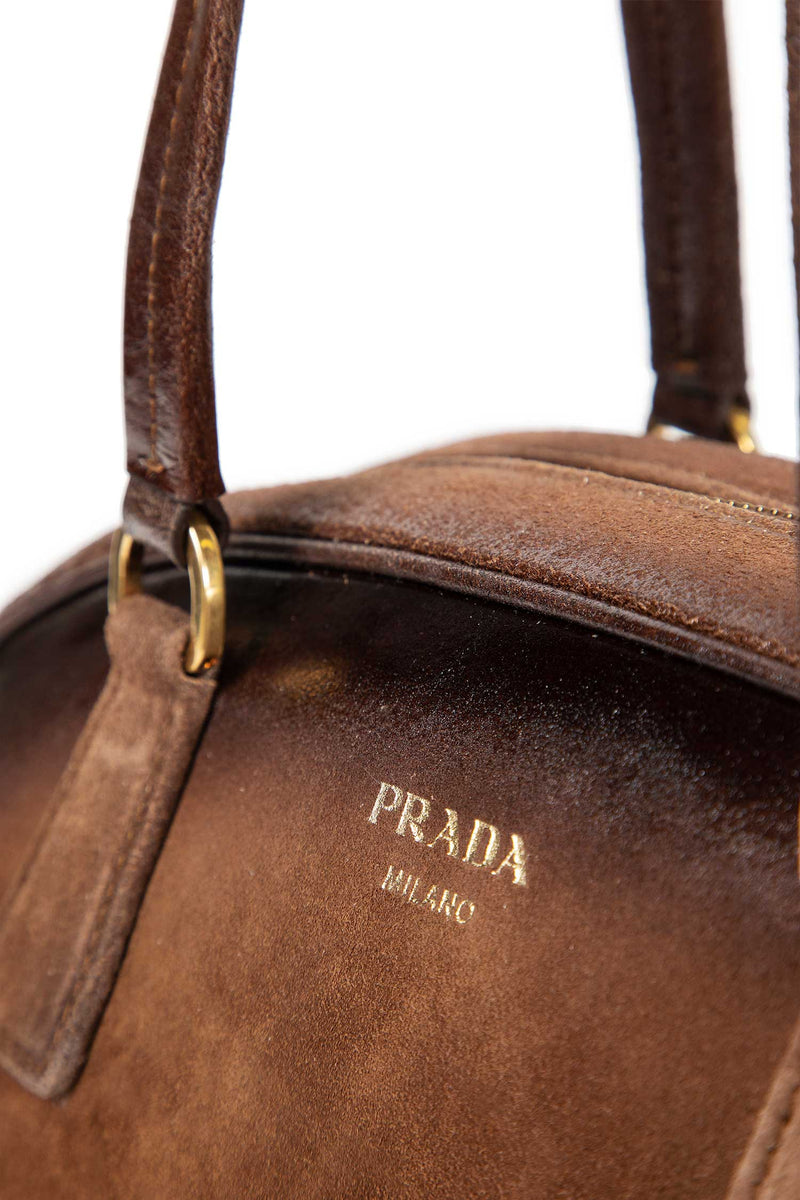 Bowling Medium Suede Bag