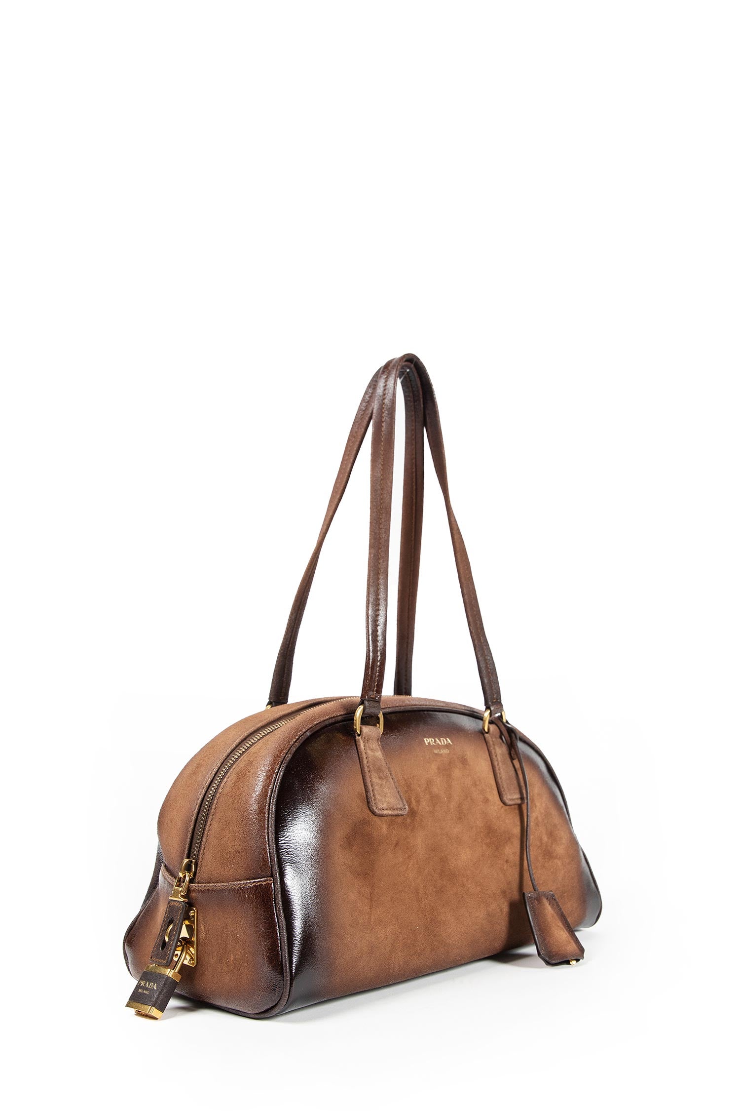 Bowling Medium Suede Bag