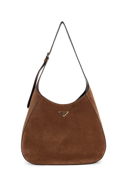 PRADA WOMAN BROWN SHOULDER BAGS