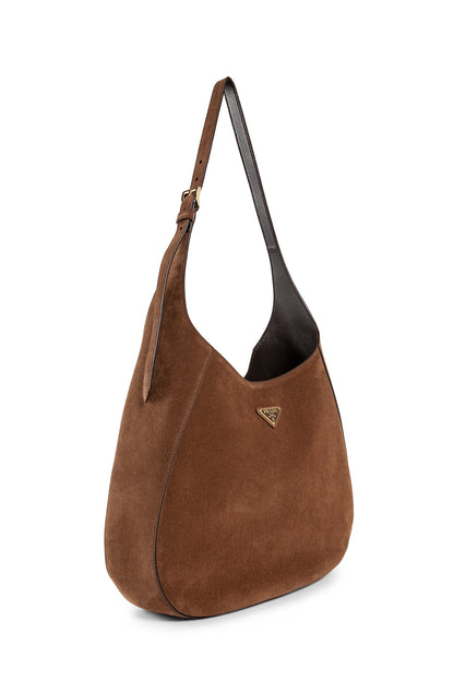 PRADA WOMAN BROWN SHOULDER BAGS