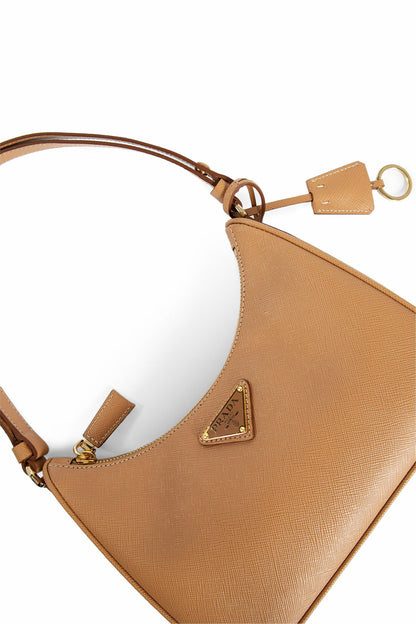 PRADA WOMAN BEIGE SHOULDER BAGS