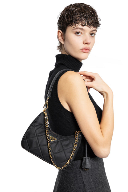 PRADA WOMAN BLACK SHOULDER BAGS