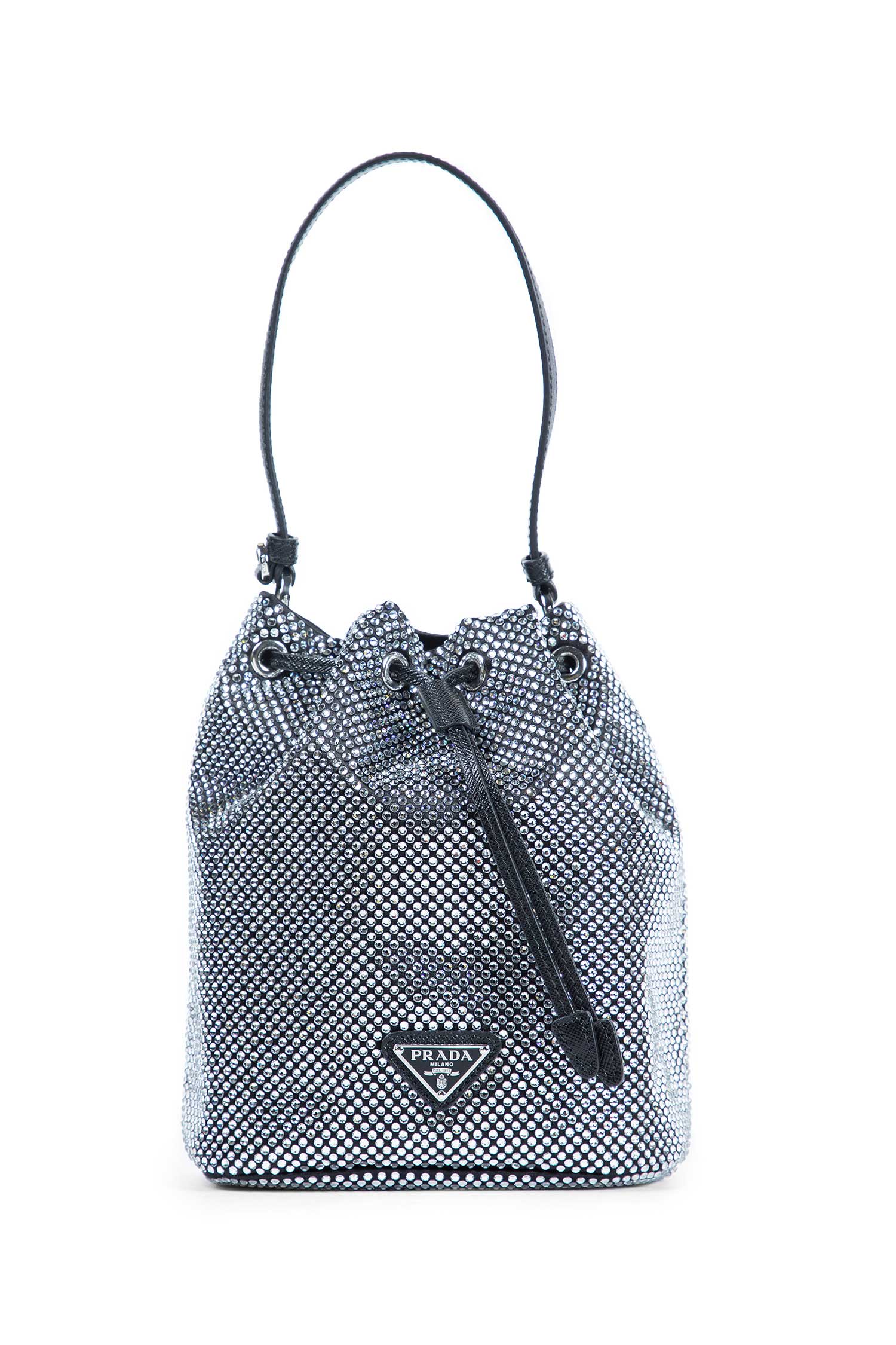 Satin and Crystals Bucket bag