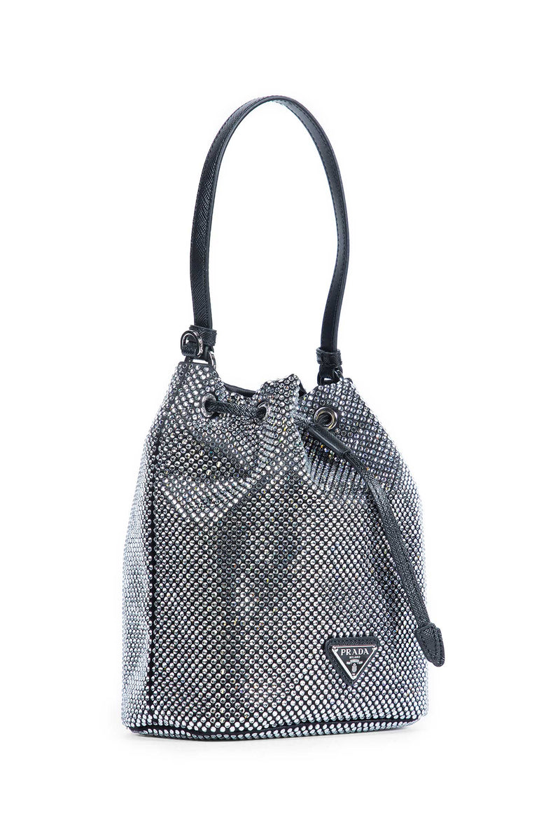 Satin and Crystals Bucket bag