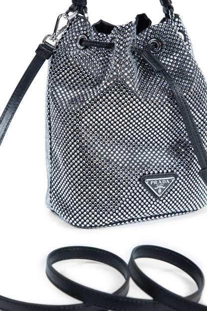 Satin and Crystals Bucket bag