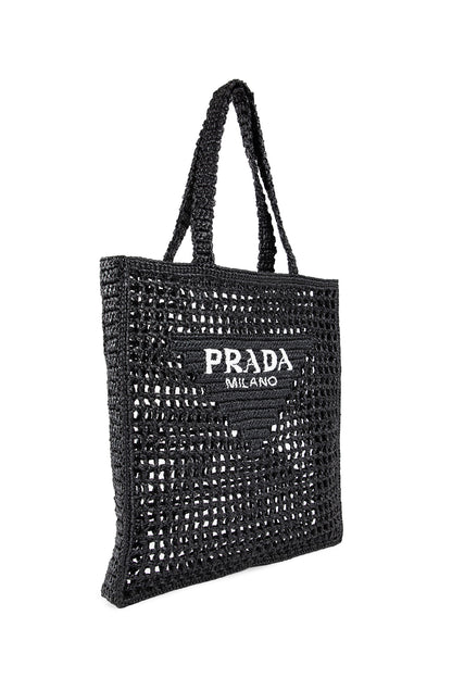 PRADA WOMAN BLACK TOTE BAGS