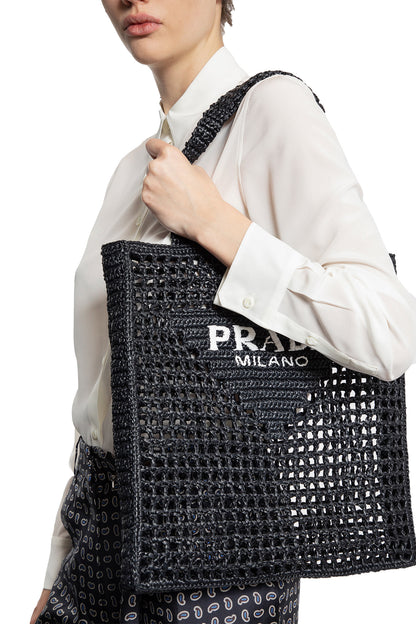 PRADA WOMAN BLACK TOTE BAGS