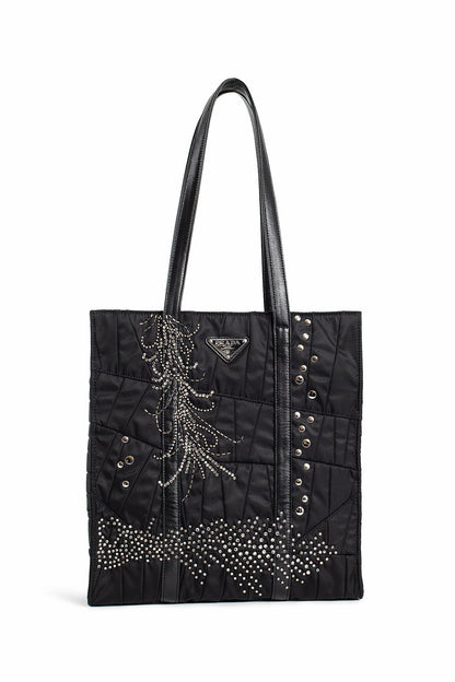 PRADA WOMAN BLACK TOTE BAGS