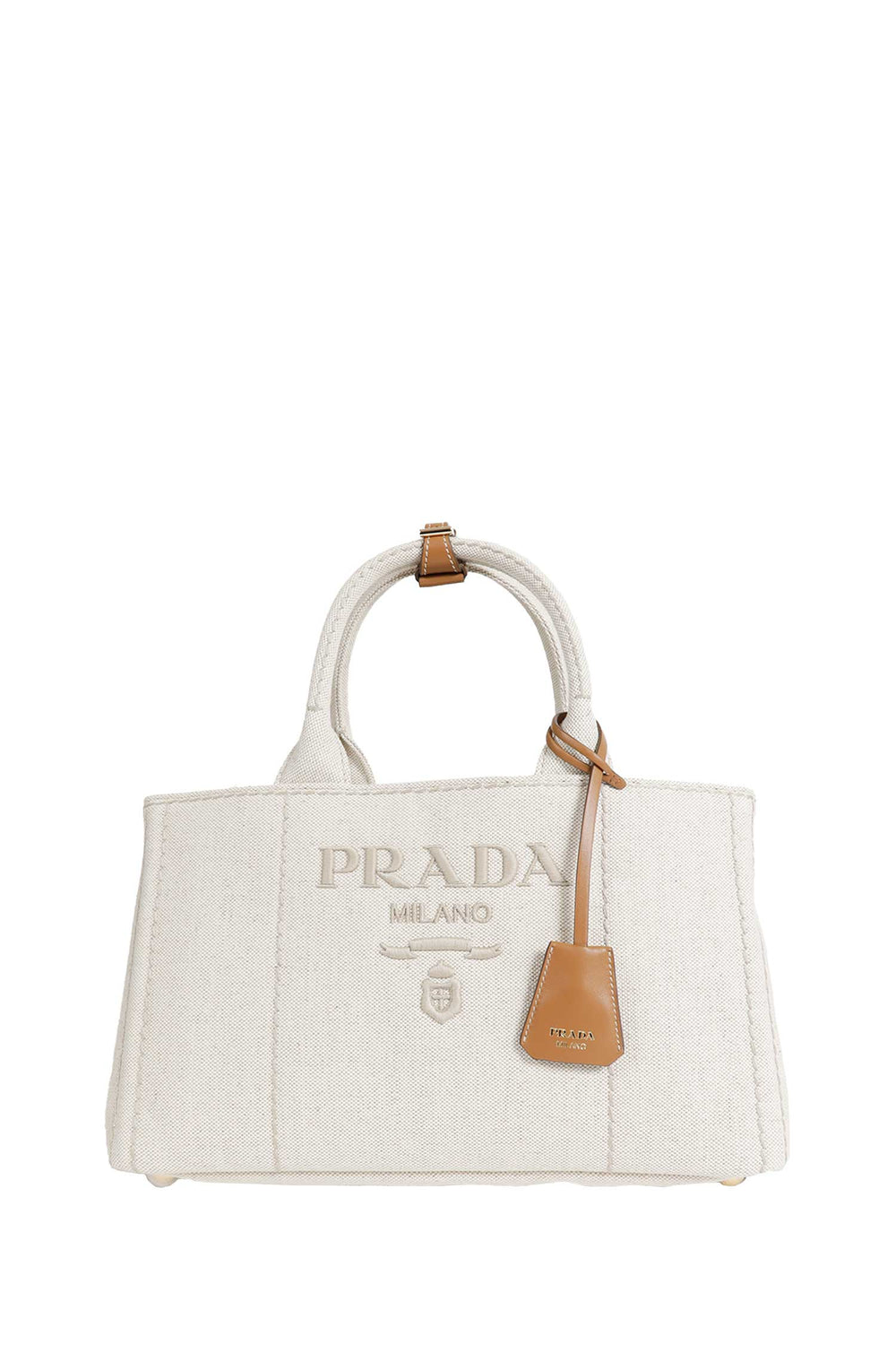 PRADA Prada Jardinière large linen blend handbag woman