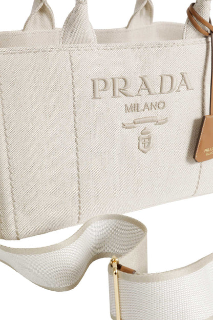 Prada Jardinière large linen blend handbag